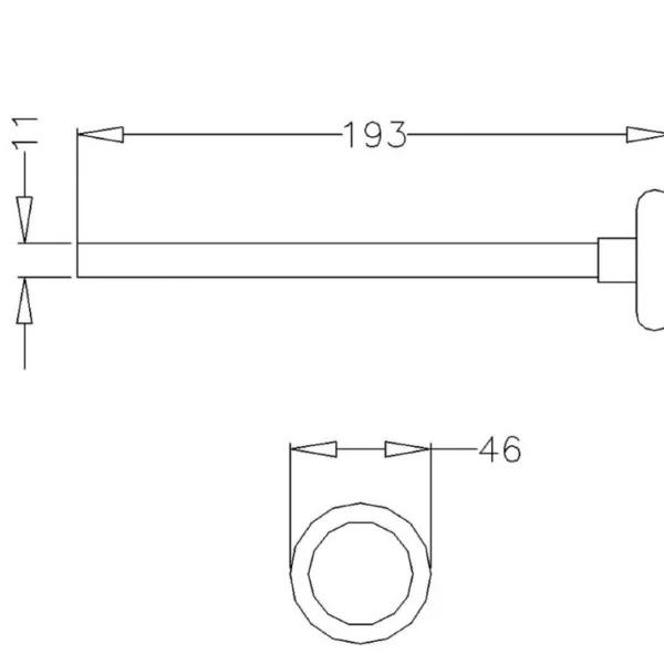 Laufrolle lang, 11x193mm, 2 Zoll