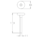 Laufrolle kurz, 11x95 mm, 2 Zoll